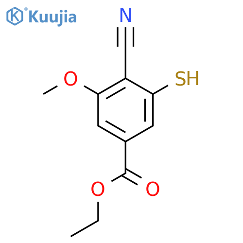 Ethyl 4-cyano-3-mercapto-5-methoxybenzoate structure