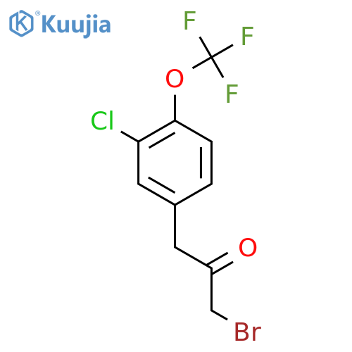 1-Bromo-3-(3-chloro-4-(trifluoromethoxy)phenyl)propan-2-one structure