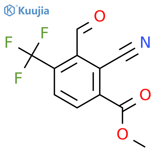Methyl 2-cyano-3-formyl-4-(trifluoromethyl)benzoate structure