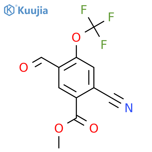 Methyl 2-cyano-5-formyl-4-(trifluoromethoxy)benzoate structure