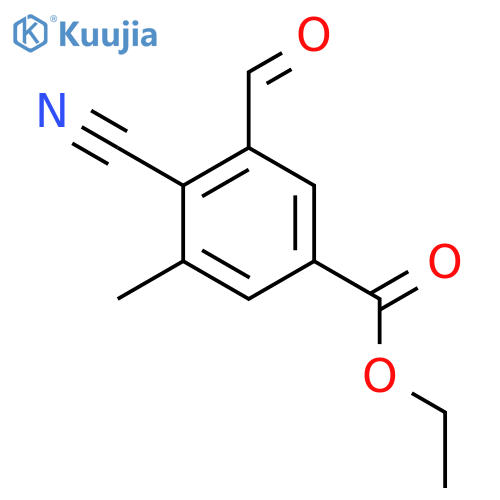 Ethyl 4-cyano-3-formyl-5-methylbenzoate structure