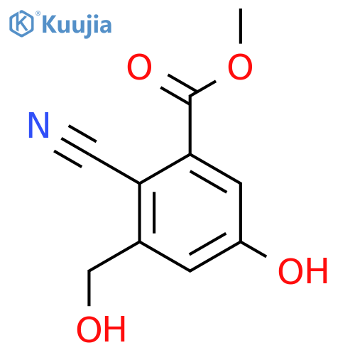 Methyl 2-cyano-5-hydroxy-3-(hydroxymethyl)benzoate structure