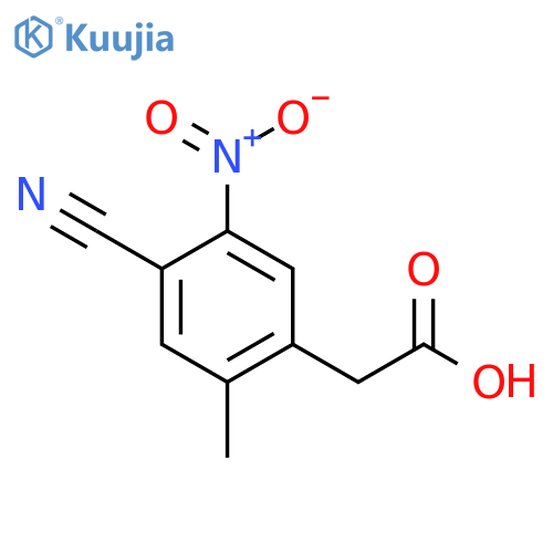 4-Cyano-2-methyl-5-nitrophenylacetic acid structure