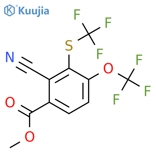 Methyl 2-cyano-4-trifluoromethoxy-3-(trifluoromethylthio)benzoate structure