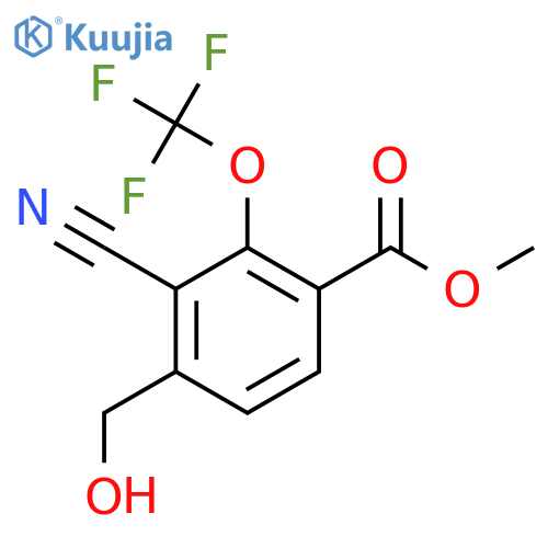 Methyl 3-cyano-4-hydroxymethyl-2-(trifluoromethoxy)benzoate structure
