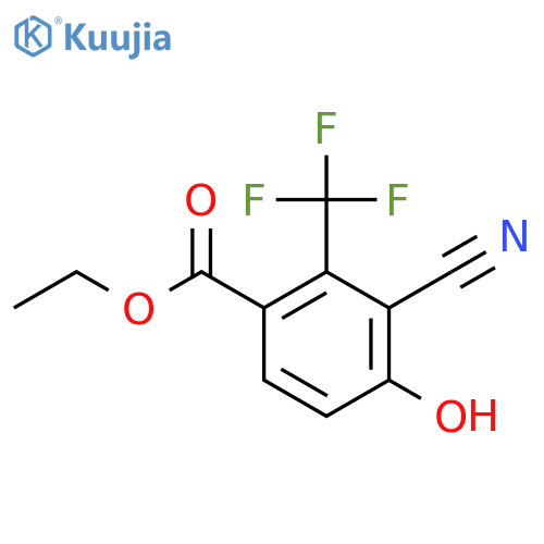 Ethyl 3-cyano-4-hydroxy-2-(trifluoromethyl)benzoate structure