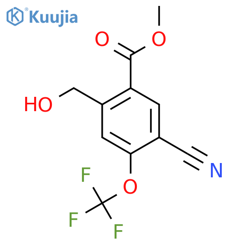 Methyl 5-cyano-2-hydroxymethyl-4-(trifluoromethoxy)benzoate structure