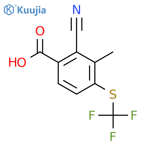 2-Cyano-3-methyl-4-(trifluoromethylthio)benzoic acid structure