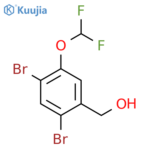 2,4-Dibromo-5-(difluoromethoxy)benzyl alcohol structure