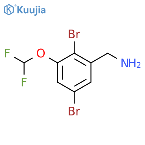 2,5-Dibromo-3-(difluoromethoxy)benzylamine structure