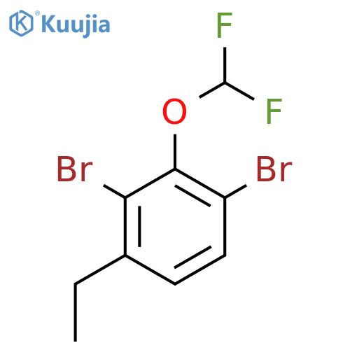 1,3-Dibromo-2-difluoromethoxy-4-ethylbenzene structure