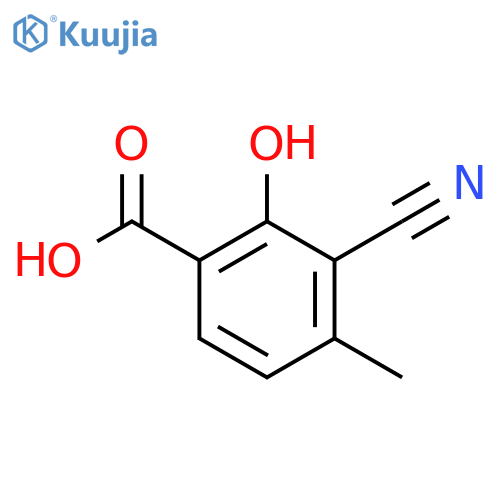 3-Cyano-2-hydroxy-4-methylbenzoic acid structure