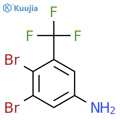 3,4-Dibromo-5-(trifluoromethyl)aniline structure