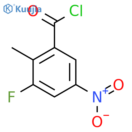3-Fluoro-2-methyl-5-nitrobenzoyl chloride structure