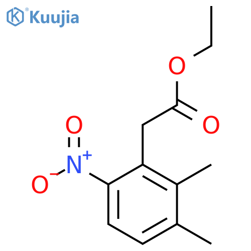 Ethyl 2,3-dimethyl-6-nitrophenylacetate structure