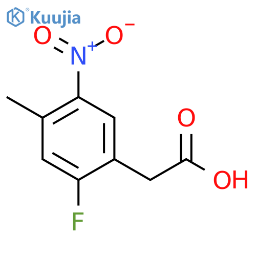 2-Fluoro-4-methyl-5-nitrophenylacetic acid structure