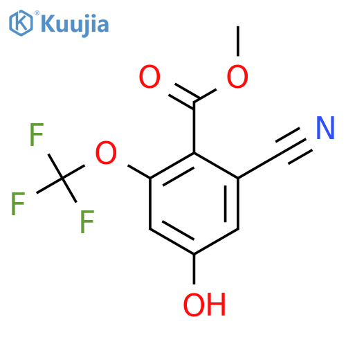 Methyl 2-cyano-4-hydroxy-6-(trifluoromethoxy)benzoate structure