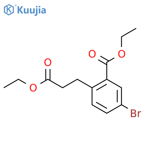 Ethyl 5-bromo-2-(3-ethoxy-3-oxopropyl)benzoate structure