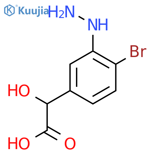 4-Bromo-3-hydrazinylmandelic acid structure