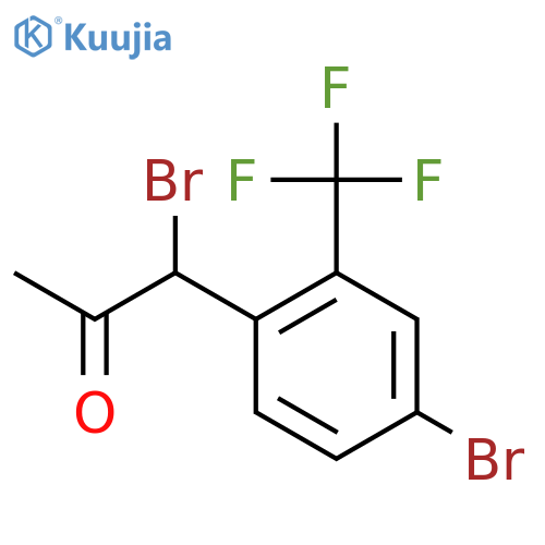 1-Bromo-1-(4-bromo-2-(trifluoromethyl)phenyl)propan-2-one structure