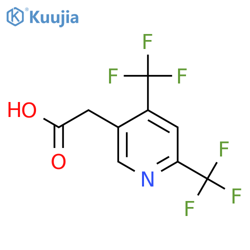 2,4-Bis(trifluoromethyl)pyridine-5-acetic acid structure