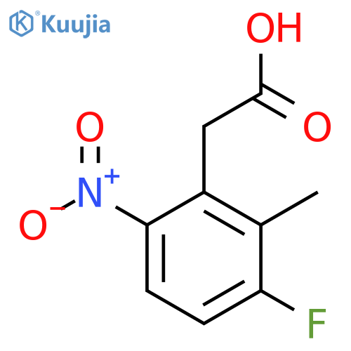 3-Fluoro-2-methyl-6-nitrophenylacetic acid structure