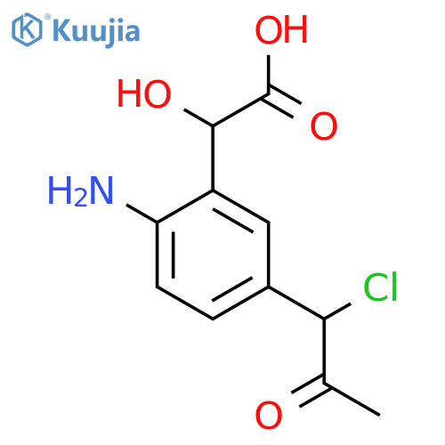 2-Amino-5-(1-chloro-2-oxopropyl)mandelic acid structure