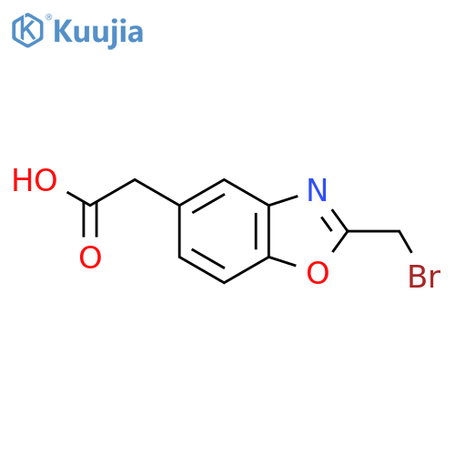 2-(Bromomethyl)benzo[d]oxazole-5-acetic acid structure