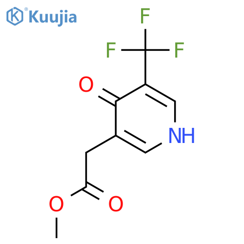 Methyl 4-hydroxy-3-(trifluoromethyl)pyridine-5-acetate structure
