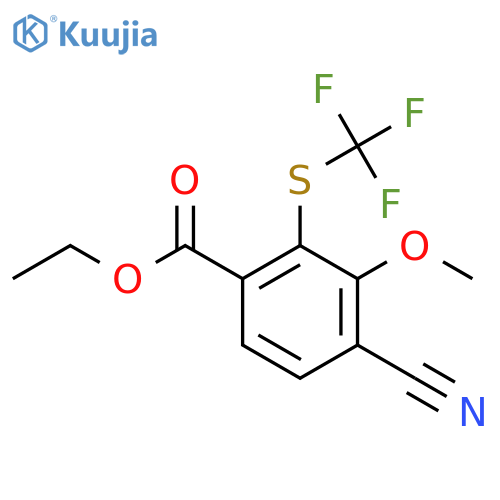 Ethyl 4-cyano-3-methoxy-2-(trifluoromethylthio)benzoate structure