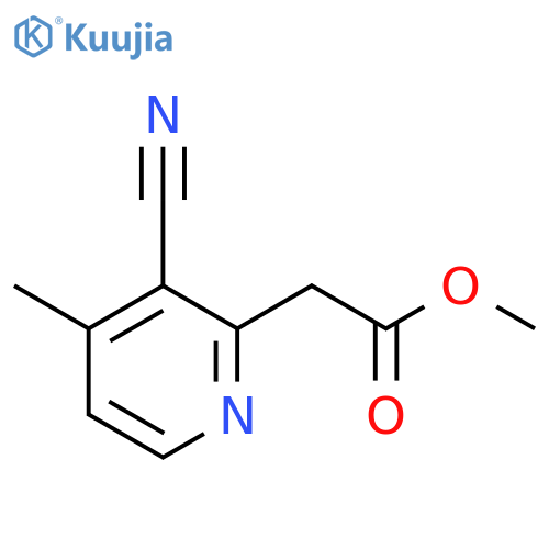 Methyl 3-cyano-4-methylpyridine-2-acetate structure