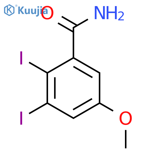 2,3-Diiodo-5-methoxybenzamide structure