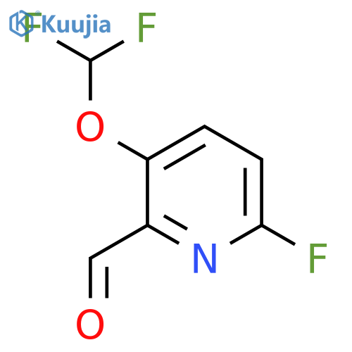 3-Difluoromethoxy-6-fluoro-2-formylpyridine structure