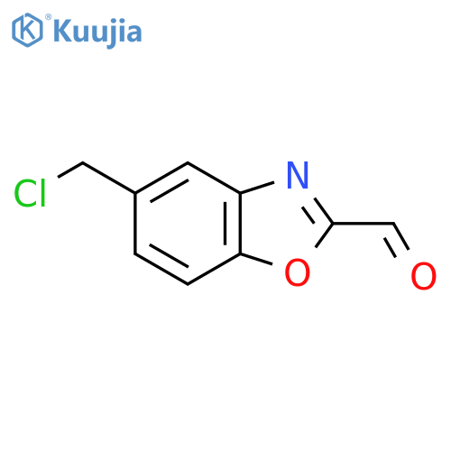 5-(Chloromethyl)benzo[d]oxazole-2-carboxaldehyde structure
