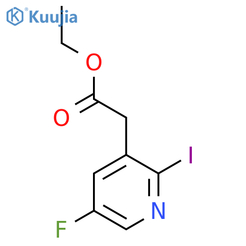 Ethyl 5-fluoro-2-iodopyridine-3-acetate structure