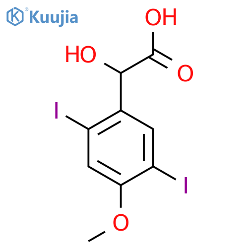 2,5-Diiodo-4-methoxymandelic acid structure