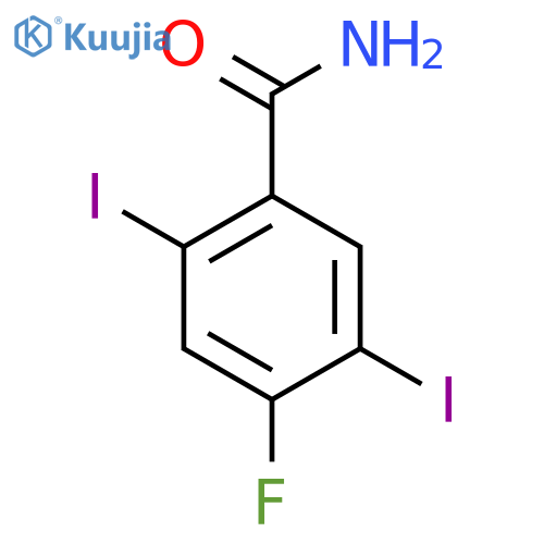 2,5-Diiodo-4-fluorobenzamide structure