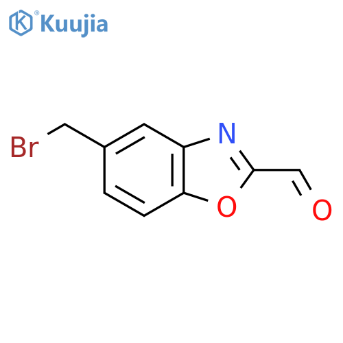 5-(Bromomethyl)benzo[d]oxazole-2-carboxaldehyde structure