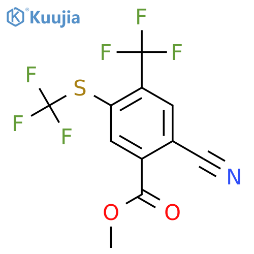 Methyl 2-cyano-4-trifluoromethyl-5-(trifluoromethylthio)benzoate structure