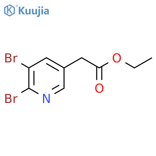 Ethyl 2,3-dibromopyridine-5-acetate structure
