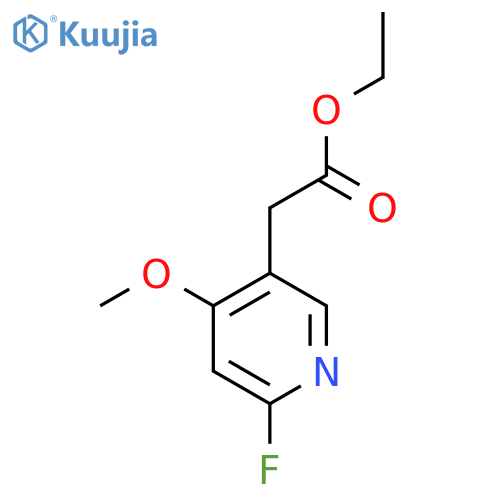 Ethyl 2-fluoro-4-methoxypyridine-5-acetate structure