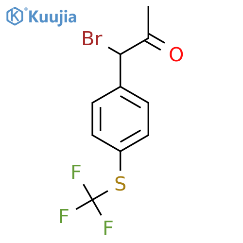 1-Bromo-1-(4-(trifluoromethylthio)phenyl)propan-2-one structure