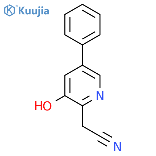 3-Hydroxy-5-phenylpyridine-2-acetonitrile structure