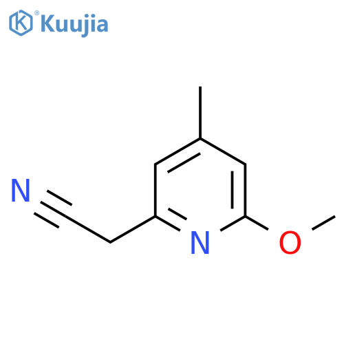 2-Methoxy-4-methylpyridine-6-acetonitrile structure