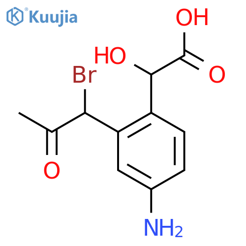 4-Amino-2-(1-bromo-2-oxopropyl)mandelic acid structure