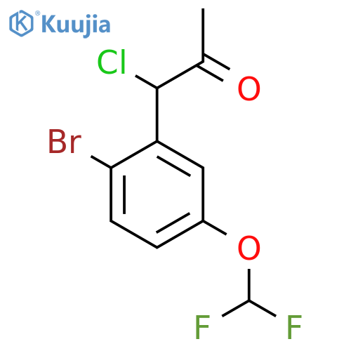1-(2-Bromo-5-(difluoromethoxy)phenyl)-1-chloropropan-2-one structure