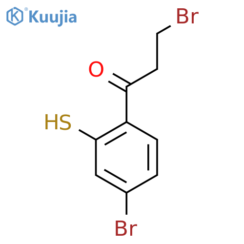 3-Bromo-1-(4-bromo-2-mercaptophenyl)propan-1-one structure