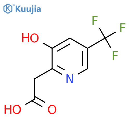 3-Hydroxy-5-(trifluoromethyl)pyridine-2-acetic acid structure