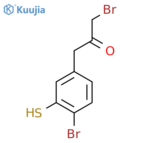 1-Bromo-3-(4-bromo-3-mercaptophenyl)propan-2-one structure