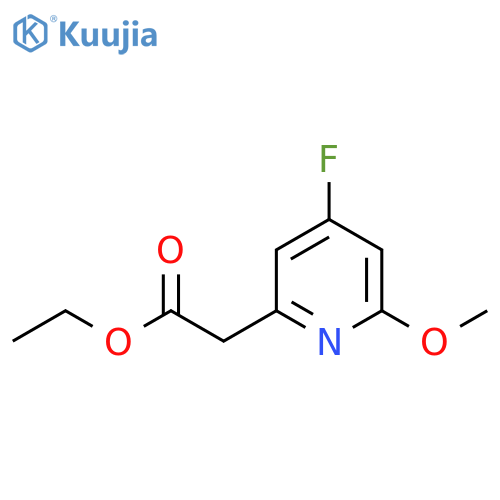 Ethyl 4-fluoro-2-methoxypyridine-6-acetate structure